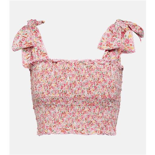 Poupette St Barth top trini con stampa floreale