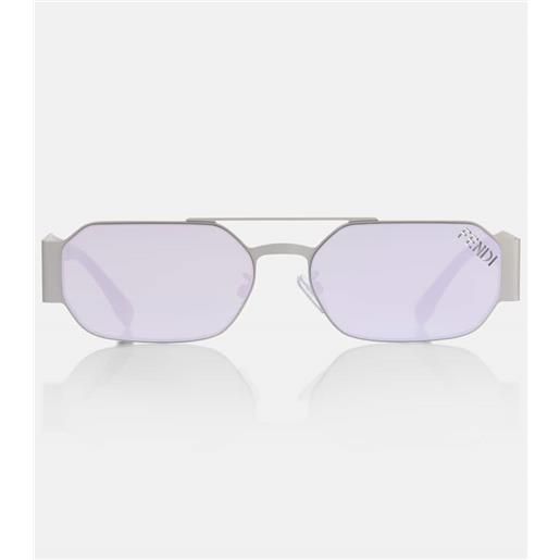 Fendi occhiali da sole squadrati Fendi cut out