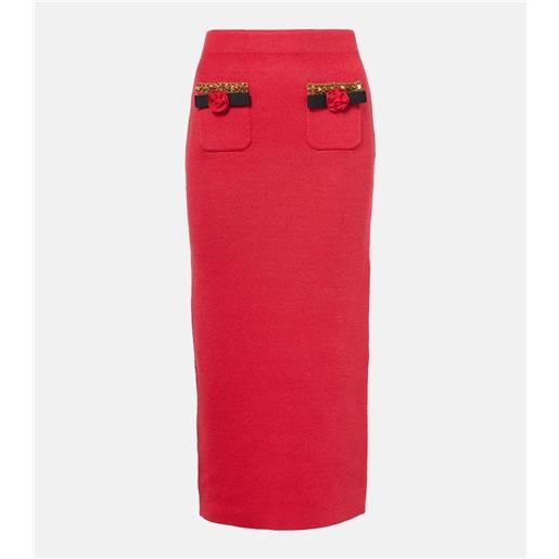 Self-Portrait gonna a tubino in maglia