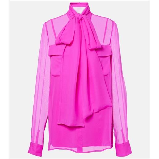 Costarellos blusa in georgette di seta