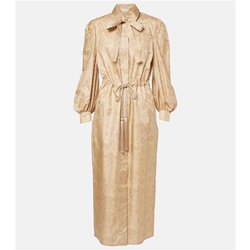 Max Mara abito lungo ape in twill di seta