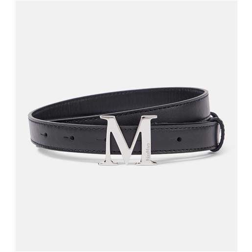 Max Mara cintura in pelle con logo