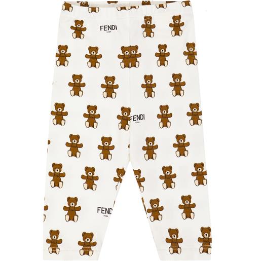 Fendi Kids baby - leggings in misto cotone con stampa