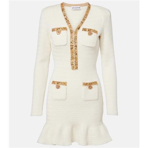 Self-Portrait abito corto in maglia