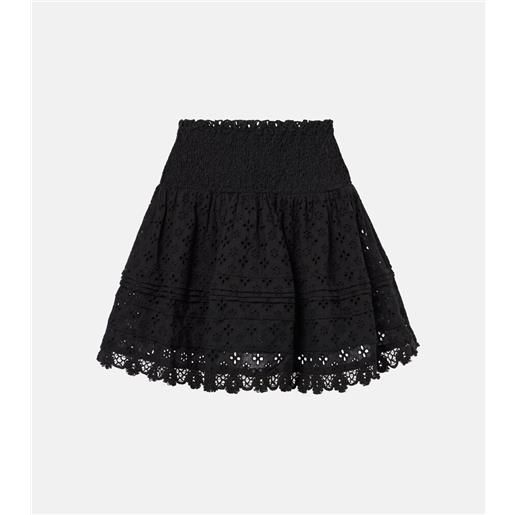 Poupette St Barth minigonna galia in pizzo di cotone