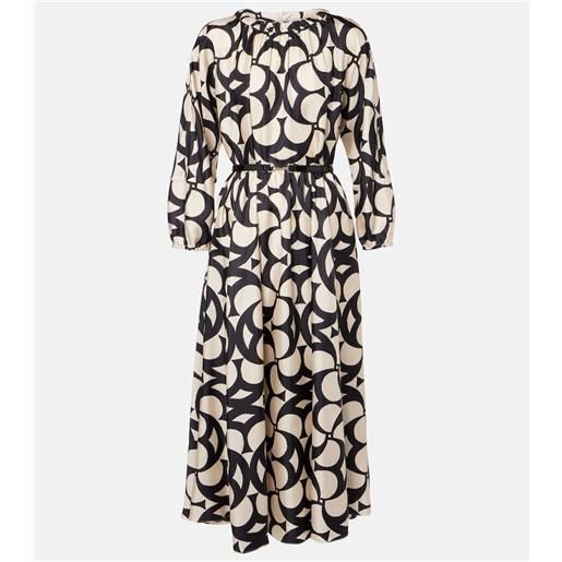 'S Max Mara abito lungo nina in twill di seta
