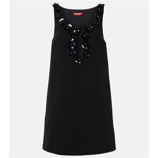 Max Mara abito corto delis in crãªpe con paillettes