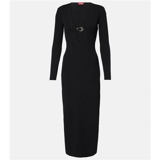 Staud abito midi murphy in maglia a coste
