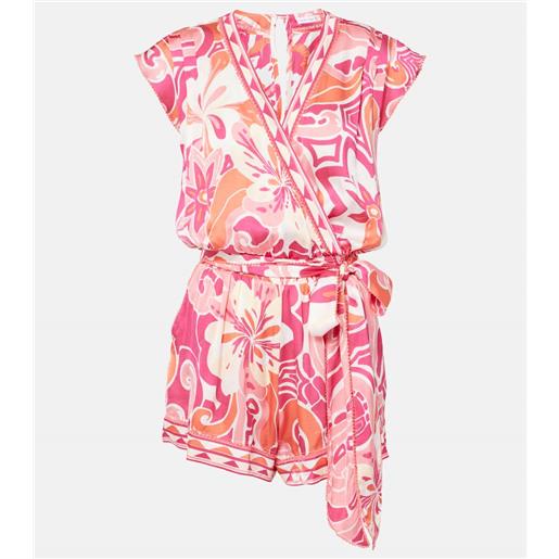 Poupette St Barth jumpsuit corta anaik con stampa