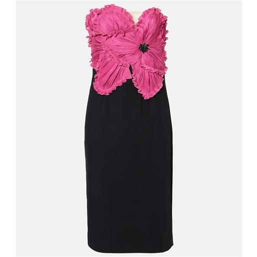 Costarellos abito bustier callula con cristalli