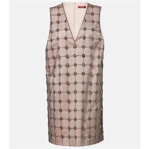 Max Mara abito corto acino in tulle e raso