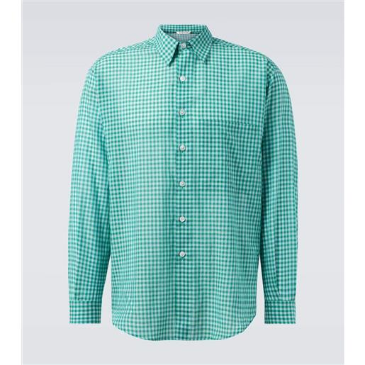Auralee camicia in cotone a quadretti