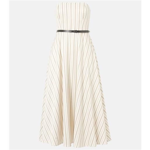 Max Mara abito midi fervida in cotone e lino