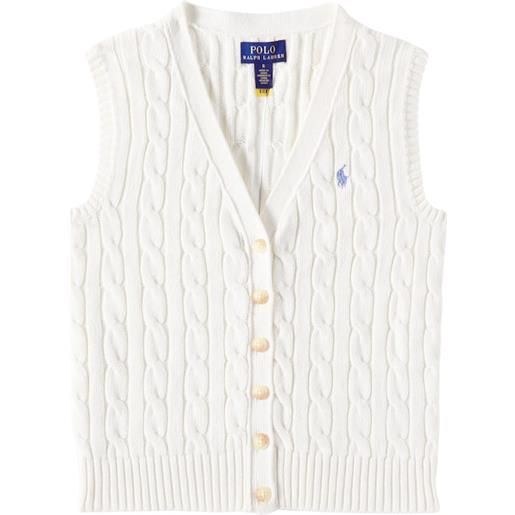Polo Ralph Lauren Kids gilet in cotone a trecce
