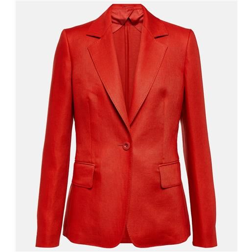 Max Mara blazer monopetto alpaca in lino