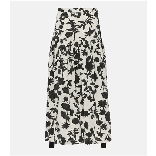 Max Mara gonna lunga udente in cotone con stampa