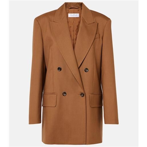 Max Mara blazer palanca in misto lana e seta