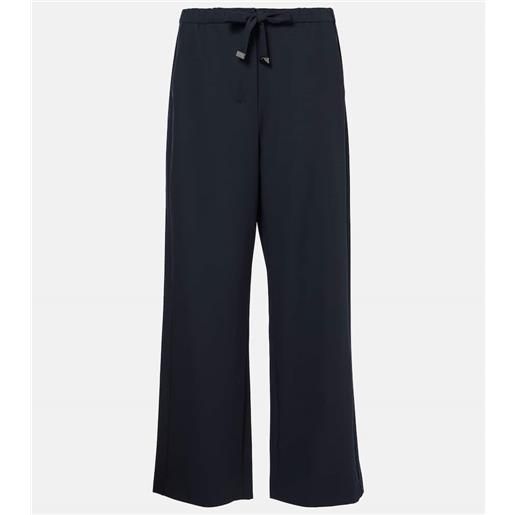 'S Max Mara pantaloni regular argenta in gabardine