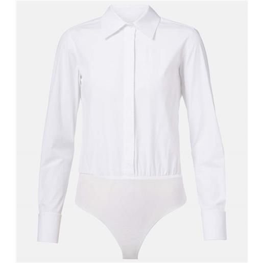 Max Mara body angora in popeline di misto cotone