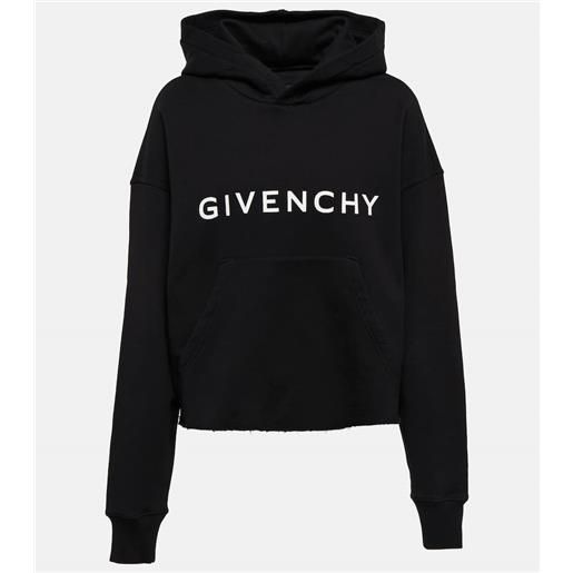 Givenchy felpa cropped in pile di cotone