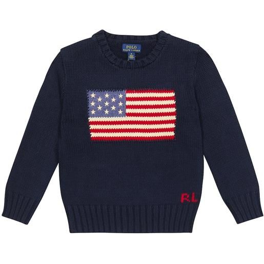 Polo Ralph Lauren Kids pullover in cotone con intarsio
