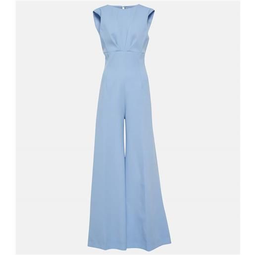 Emilia Wickstead jumpsuit flared whitney in crêpe di lana