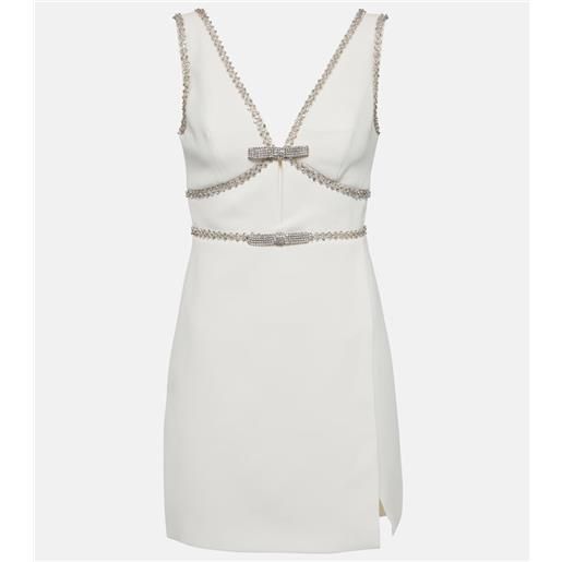 Self-Portrait miniabito in crêpe con decorazioni