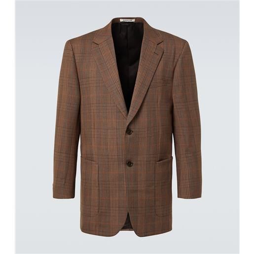 Auralee blazer in lana principe di galles
