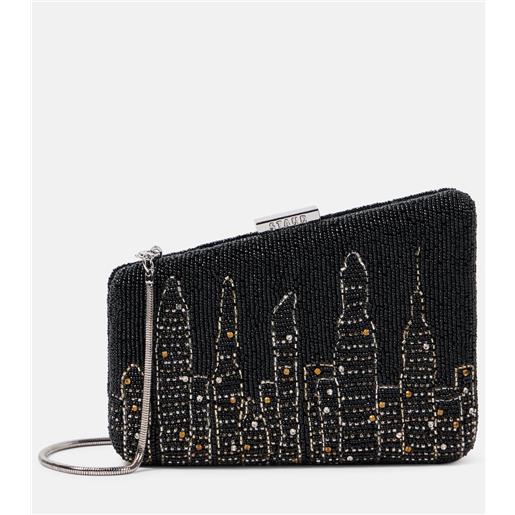 Staud clutch carmella nyc skyline con perline