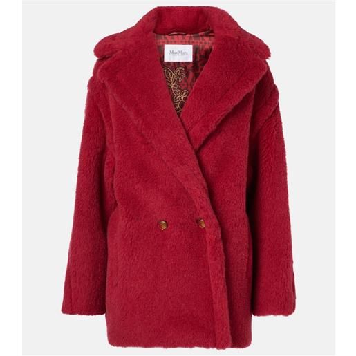 Max Mara cappotto cuba in teddy di seta e alpaca