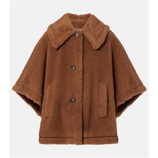 Max Mara mantella in teddy di lana e seta