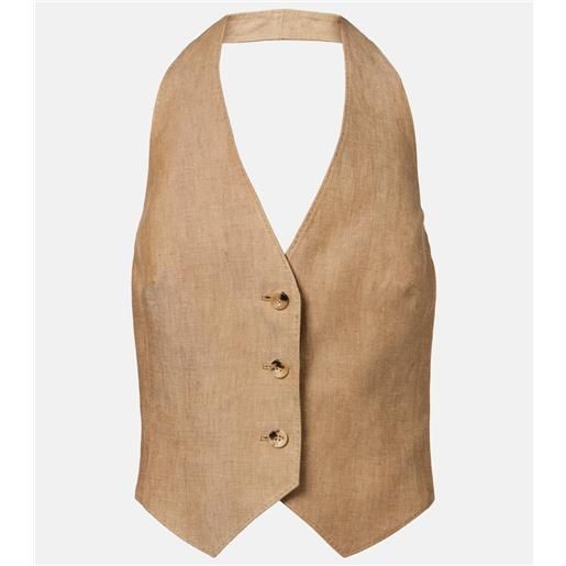 Max Mara gilet sauro in lino