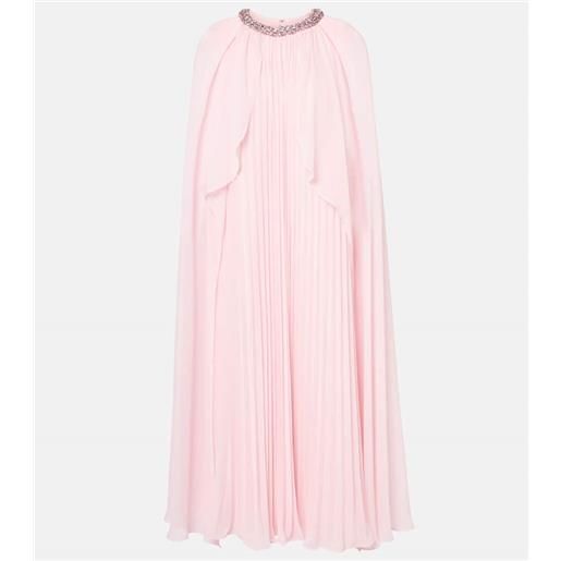 Self-Portrait abito lungo in chiffon