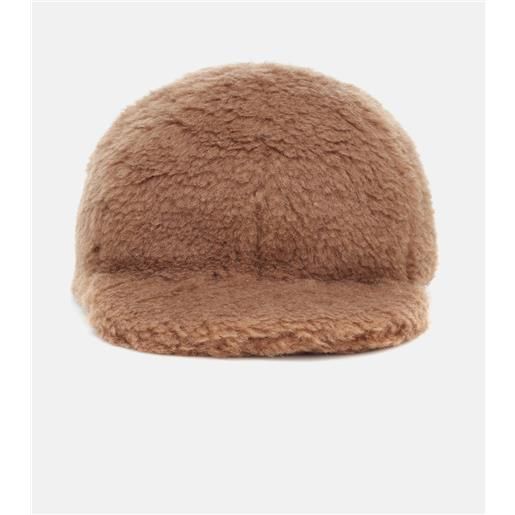 Max Mara cappello da baseball edit in cammello e seta