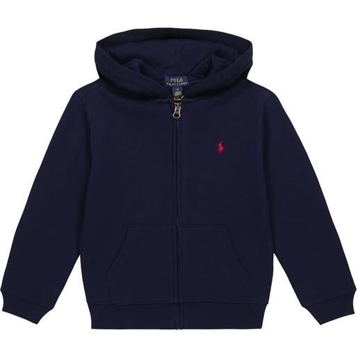 Polo Ralph Lauren Kids felpa in jersey di cotone con cappuccio