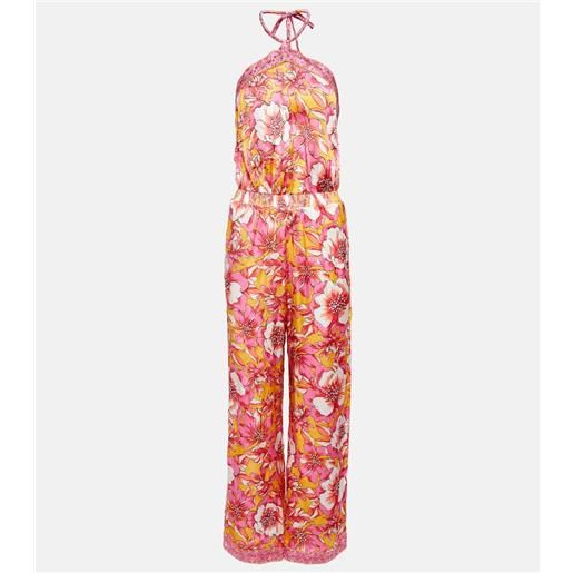 Poupette St Barth jumpsuit isabelle con stampa floreale