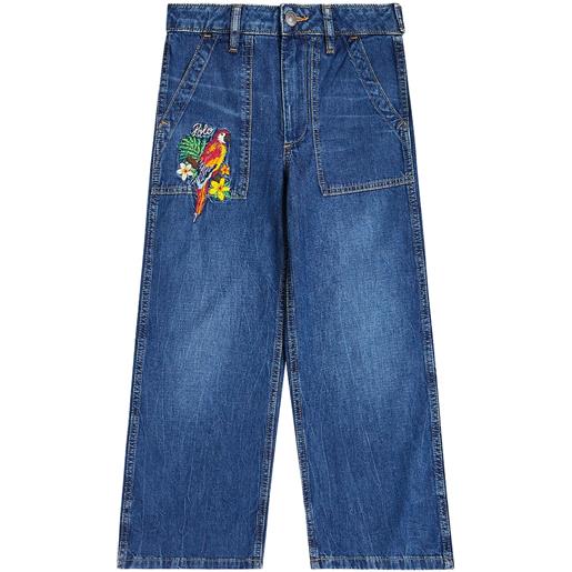 Polo Ralph Lauren Kids jeans a gamba larga con ricamo
