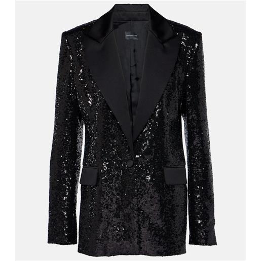 Costarellos blazer in raso con pailettes
