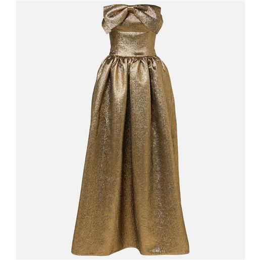 Self-Portrait abito lungo in jacquard con lamã©