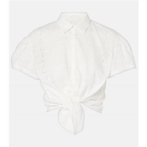 Poupette St Barth camicia cycas in cotone sangallo