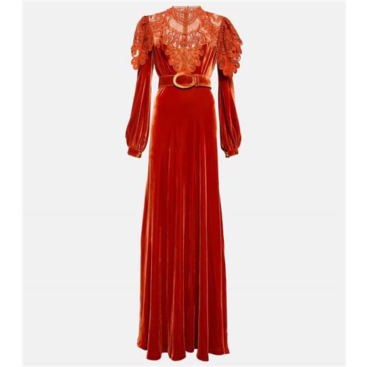 Costarellos abito lungo in velluto