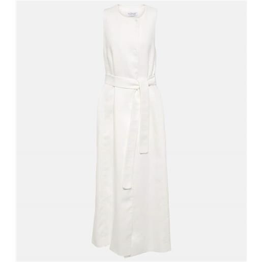 Max Mara abito midi aureo in twill di lino