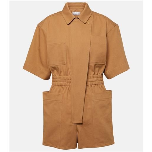 Max Mara tuta corta angora in drill di cotone