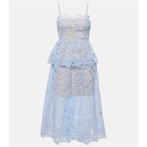 Self-Portrait abito midi in pizzo