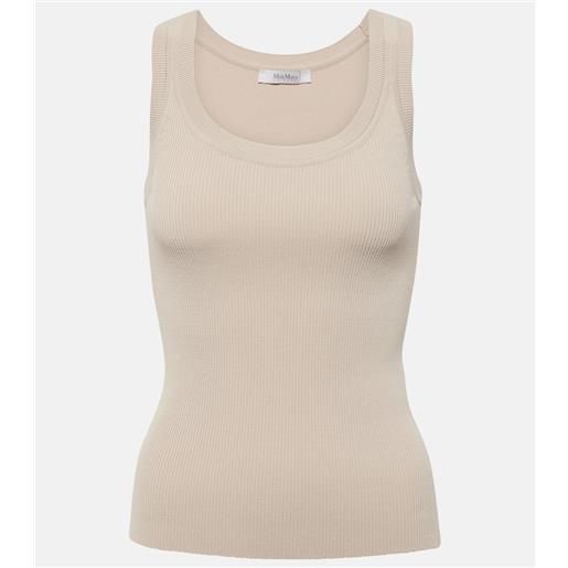 Max Mara leisure - tank top siro in maglia a coste
