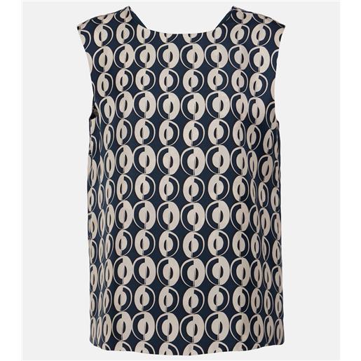 'S Max Mara top timetop in seta con stampa