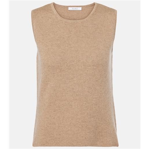 Max Mara gilet fosco in lana e cashmere