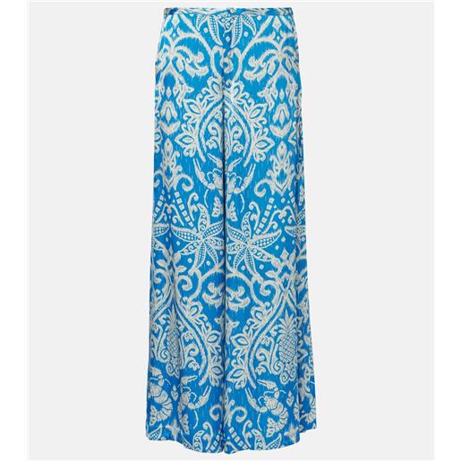 Poupette St Barth pantaloni clea a gamba larga e vita alta