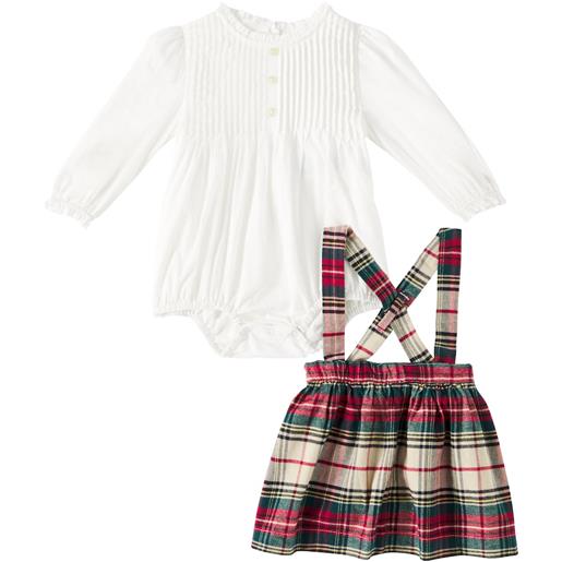 Polo Ralph Lauren Kids baby - blusa in cotone e gonna a quadri
