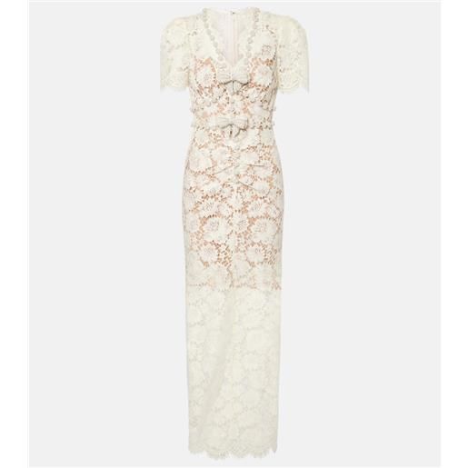 Self-Portrait abito midi con pizzo